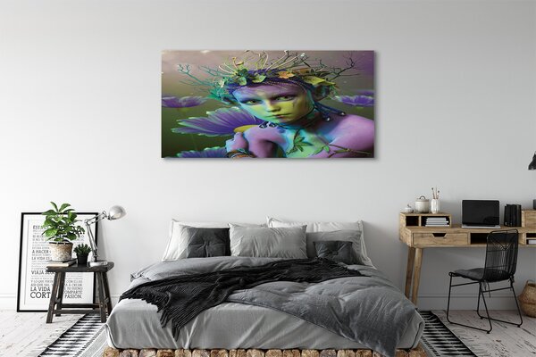 Tablouri canvas Elf femeie flori