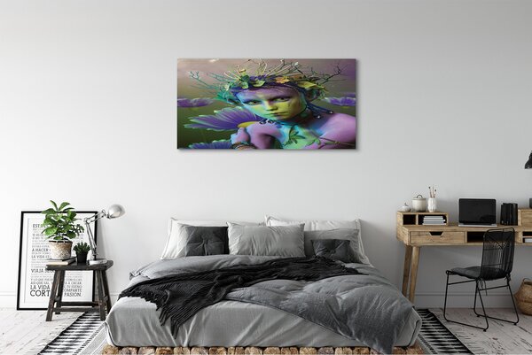 Tablouri canvas Elf femeie flori