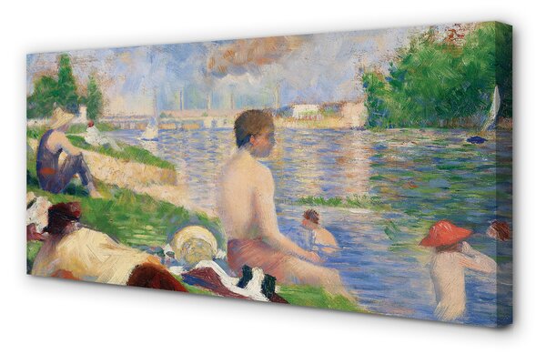 Tablouri canvas Plaja Arta pe lac