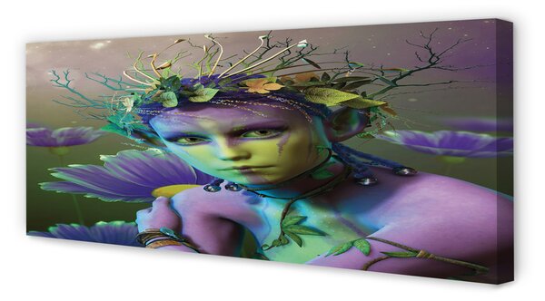 Tablouri canvas Elf femeie flori