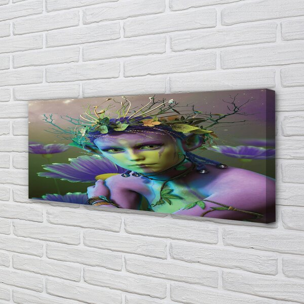 Tablouri canvas Elf femeie flori