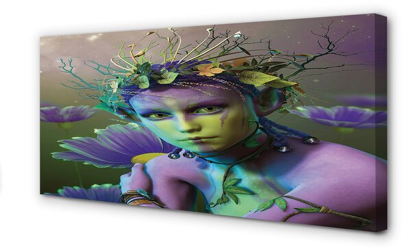 Tablouri canvas Elf femeie flori