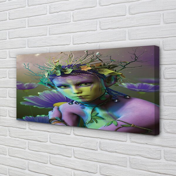 Tablouri canvas Elf femeie flori