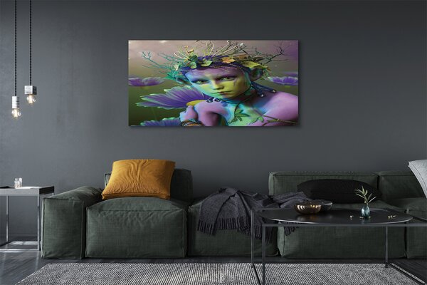 Tablouri canvas Elf femeie flori