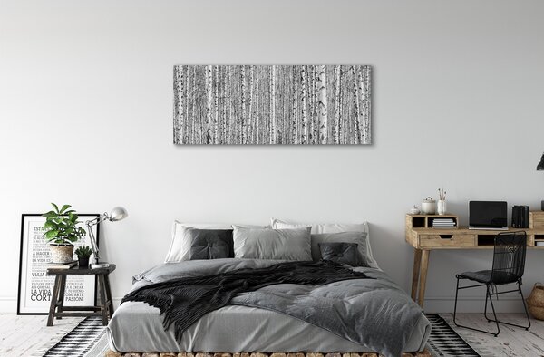 Tablouri canvas copac pădure alb-negru