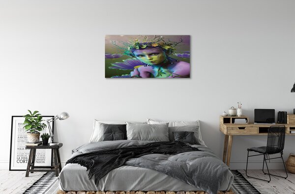 Tablouri canvas Elf femeie flori