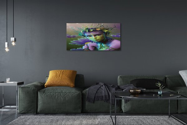 Tablouri canvas Elf femeie flori