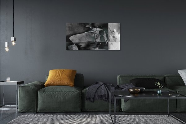 Tablouri canvas Cerul negru și oamenii albi