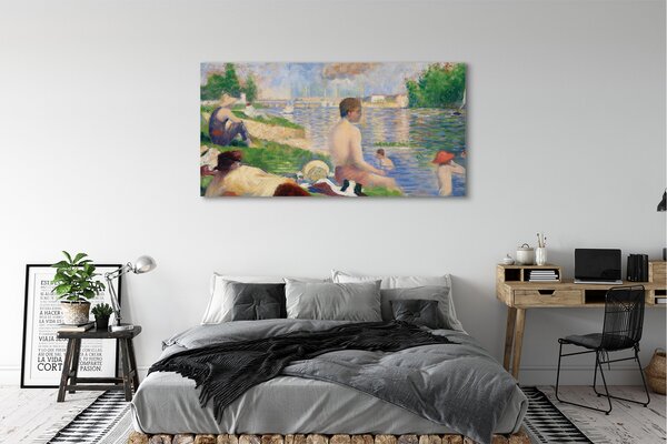 Tablouri canvas Plaja Arta pe lac