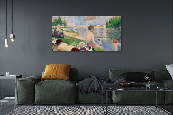 Tablouri canvas Plaja Arta pe lac