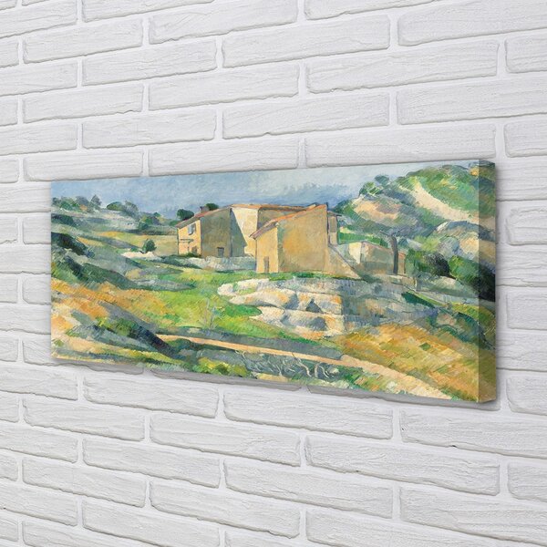 Tablouri canvas Arta pictat casa de pe deal