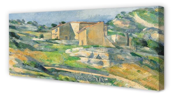 Tablouri canvas Arta pictat casa de pe deal