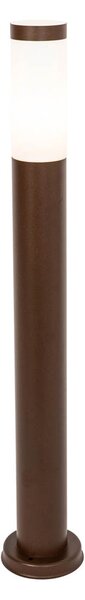 Stâlp de exterior ruginiu maro cu opal 80 cm IP44 - Rox