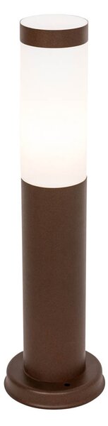 Stâlp de exterior ruginiu maro cu opal 45 cm IP44 - Rox