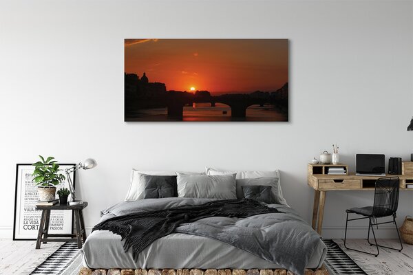 Tablouri canvas Italia Râul apus de soare