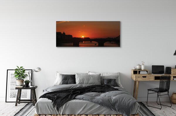 Tablouri canvas Italia Râul apus de soare
