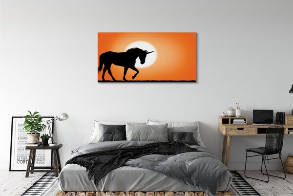 Tablouri canvas Sunset Unicorn