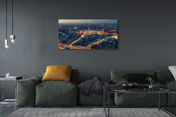 Tablouri canvas panorama Cracovia noapte