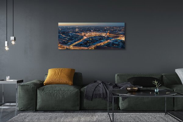 Tablouri canvas panorama Cracovia noapte