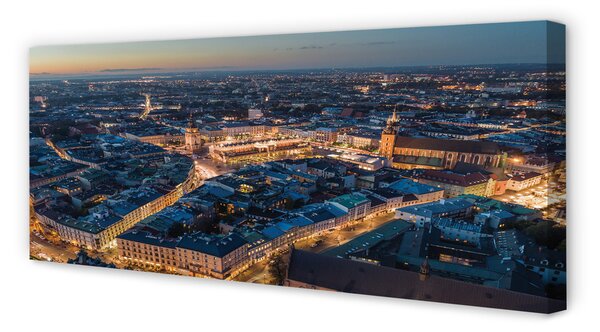 Tablouri canvas panorama Cracovia noapte