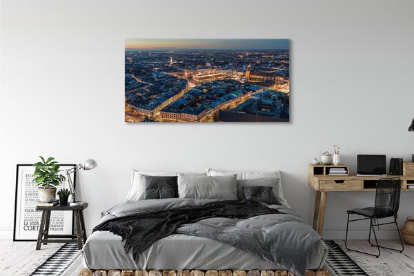 Tablouri canvas panorama Cracovia noapte