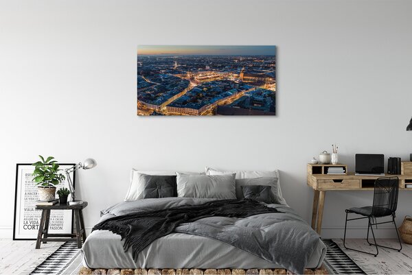 Tablouri canvas panorama Cracovia noapte