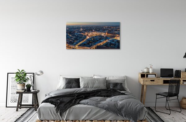 Tablouri canvas panorama Cracovia noapte