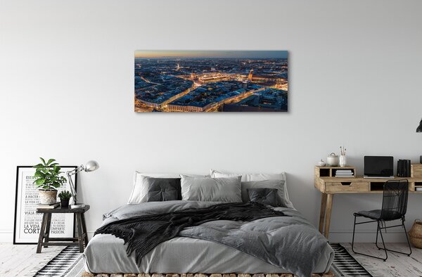 Tablouri canvas panorama Cracovia noapte