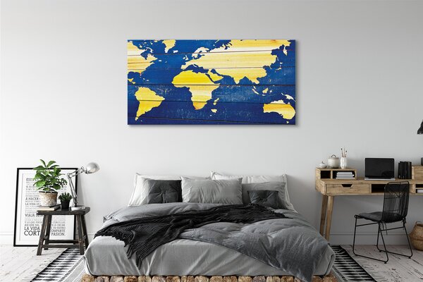 Tablouri canvas Harta pe placi albastre