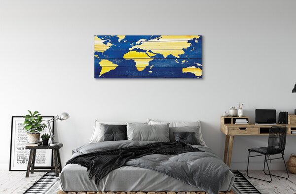 Tablouri canvas Harta pe placi albastre