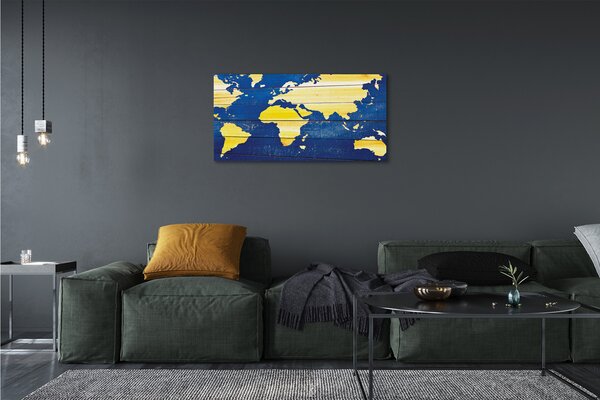 Tablouri canvas Harta pe placi albastre