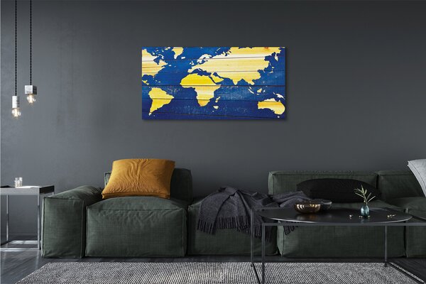 Tablouri canvas Harta pe placi albastre