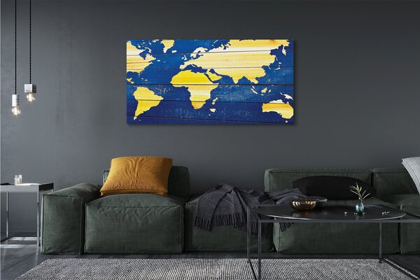 Tablouri canvas Harta pe placi albastre