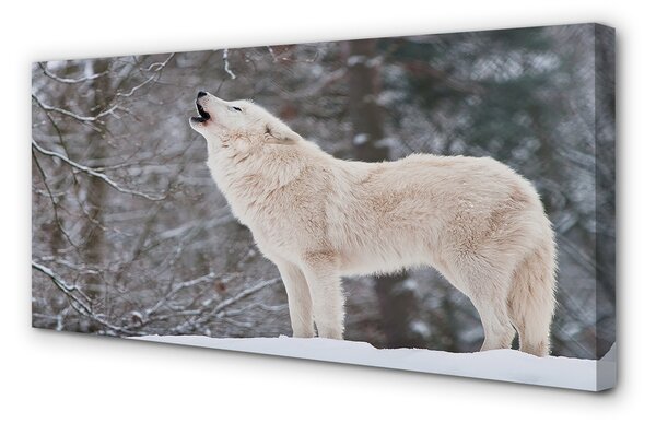 Tablouri canvas pădure de iarnă Wolf