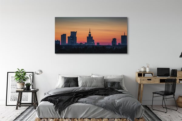 Tablouri canvas Sunset Panorama de la Varșovia