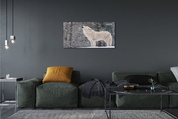 Tablouri canvas pădure de iarnă Wolf
