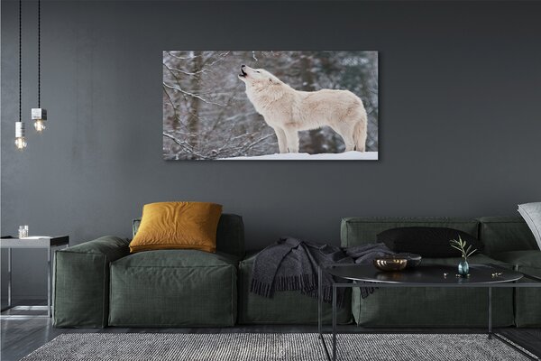 Tablouri canvas pădure de iarnă Wolf