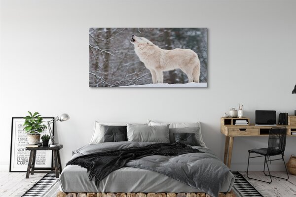 Tablouri canvas pădure de iarnă Wolf