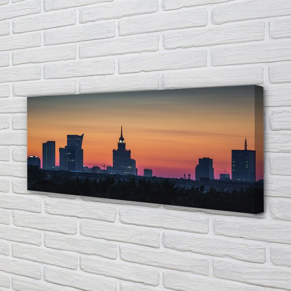 Tablouri canvas Sunset Panorama de la Varșovia