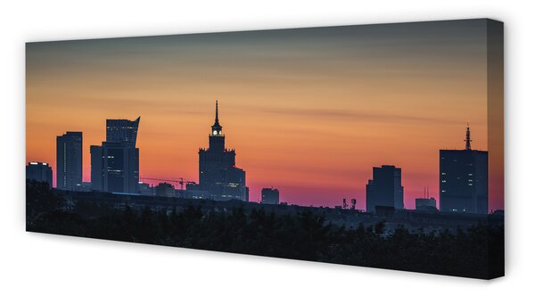 Tablouri canvas Sunset Panorama de la Varșovia