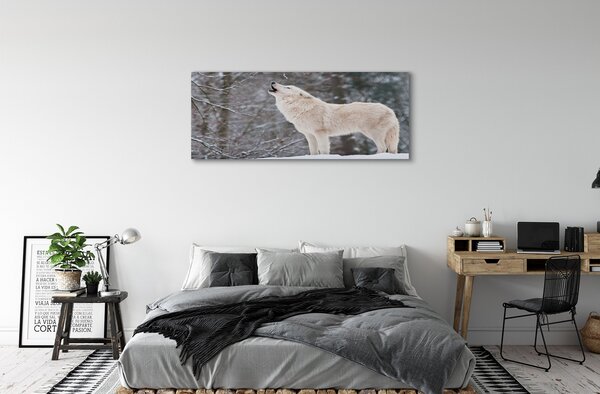 Tablouri canvas pădure de iarnă Wolf