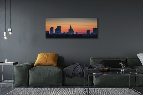 Tablouri canvas Sunset Panorama de la Varșovia