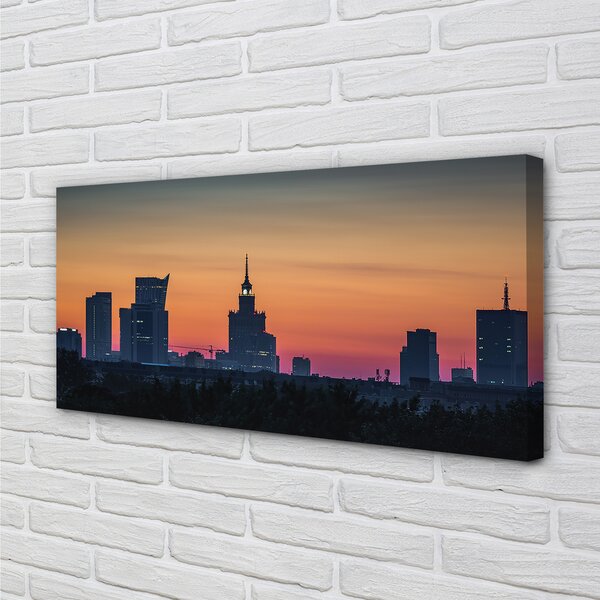 Tablouri canvas Sunset Panorama de la Varșovia