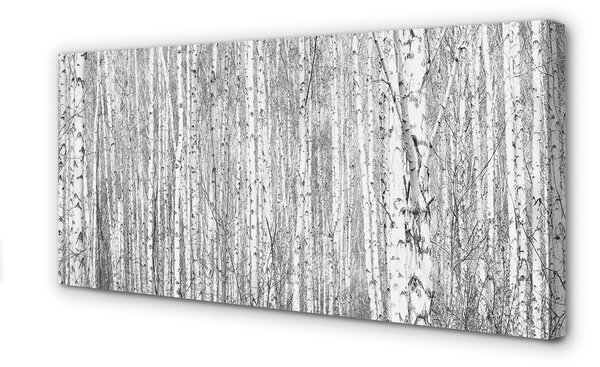 Tablouri canvas copac pădure alb-negru