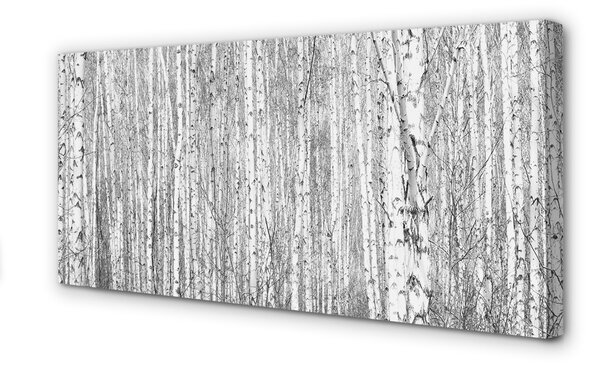 Tablouri canvas copac pădure alb-negru