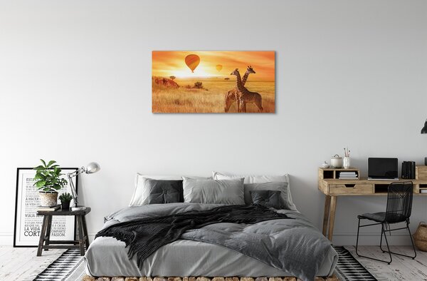 Tablouri canvas Baloane cer girafă
