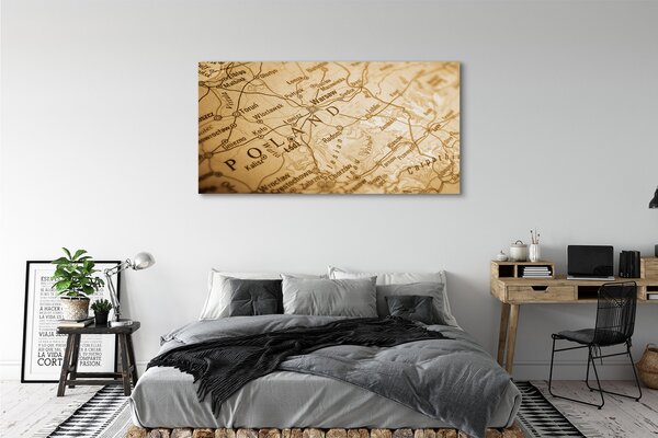 Tablouri canvas Harta Poloniei