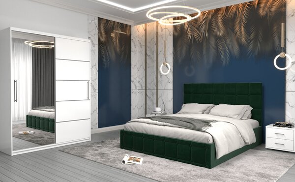 Set dormitor Royal- Alb/Verde