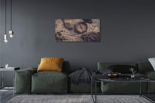 Tablouri canvas harta busola