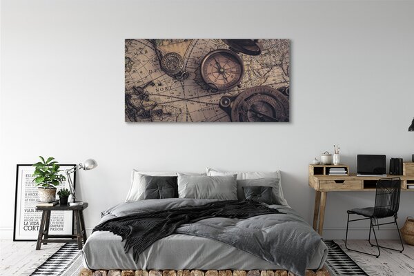 Tablouri canvas harta busola